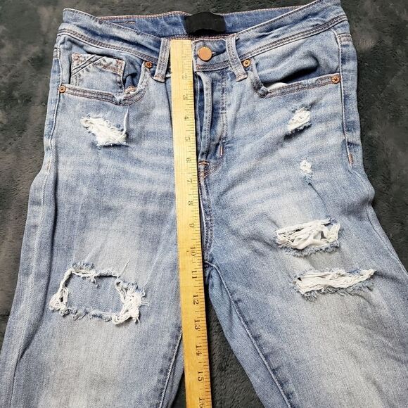 Buckle Black high rise ankle distressed destroyed jeans fit 53 button fly - Picture 6 of 14